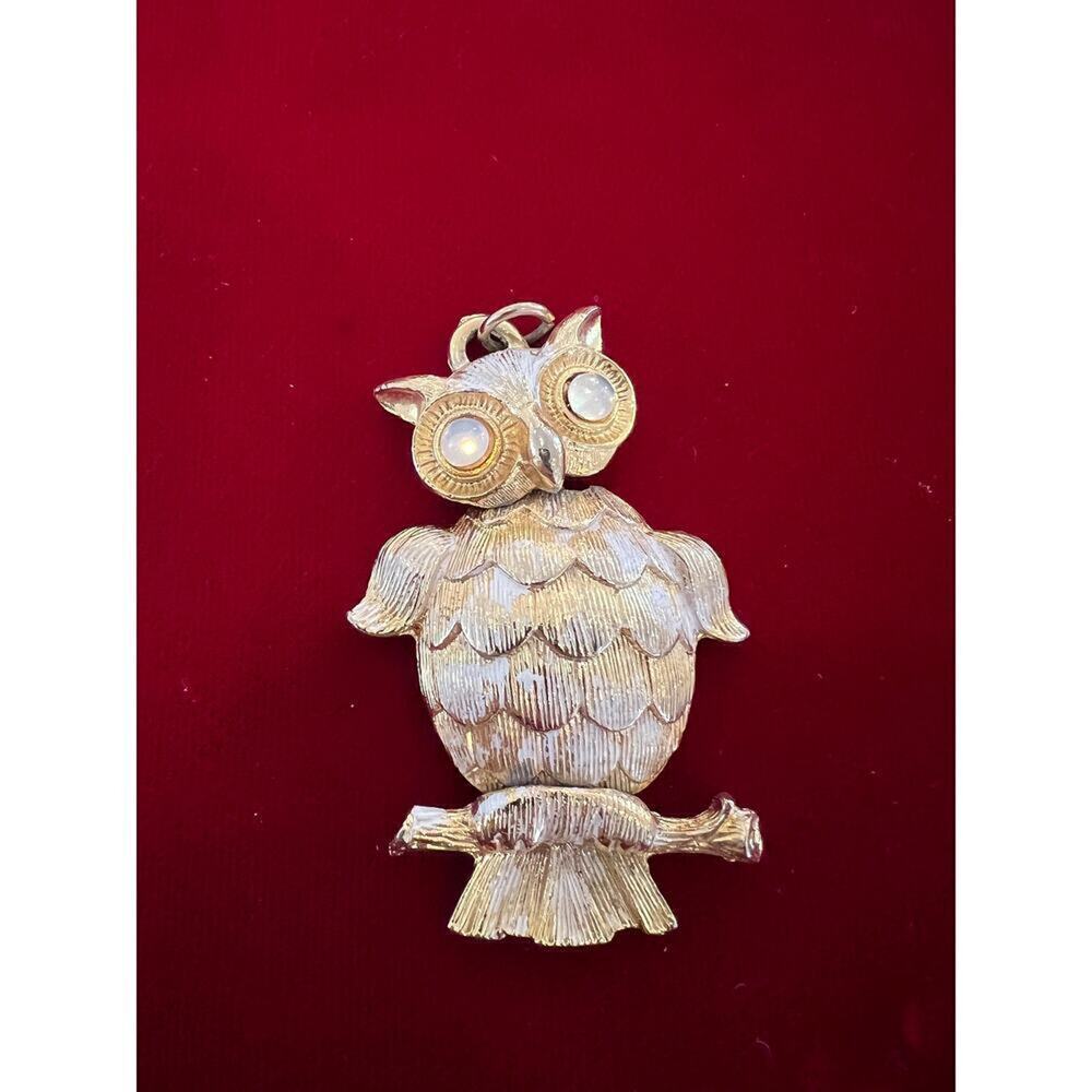 Vintage Owl Brooch 1970s